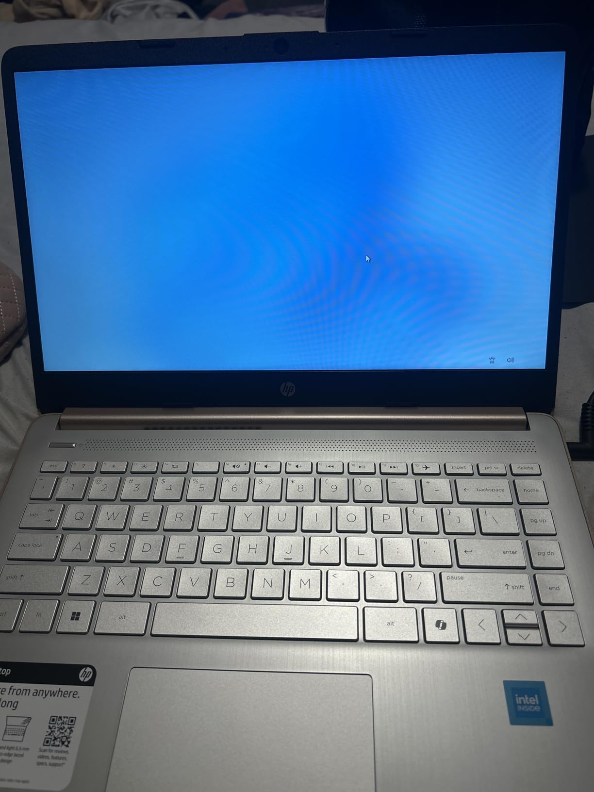 HP 14 Rose Gold Lightweight Laptop, with Office 365 & Copilot AI, Intel Processor, 4GB RAM Memory, 64GB SSD + 1TB Cloud Storage customer photo 1