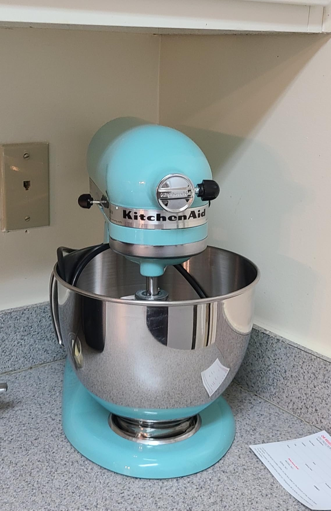 KitchenAid Artisan, 5-Qt Tilt Head Stand Mixer, KSM150PS, Almond Cream | 10 Speeds, Tilt-Head Design, Includes Pouring Shield customer photo 1