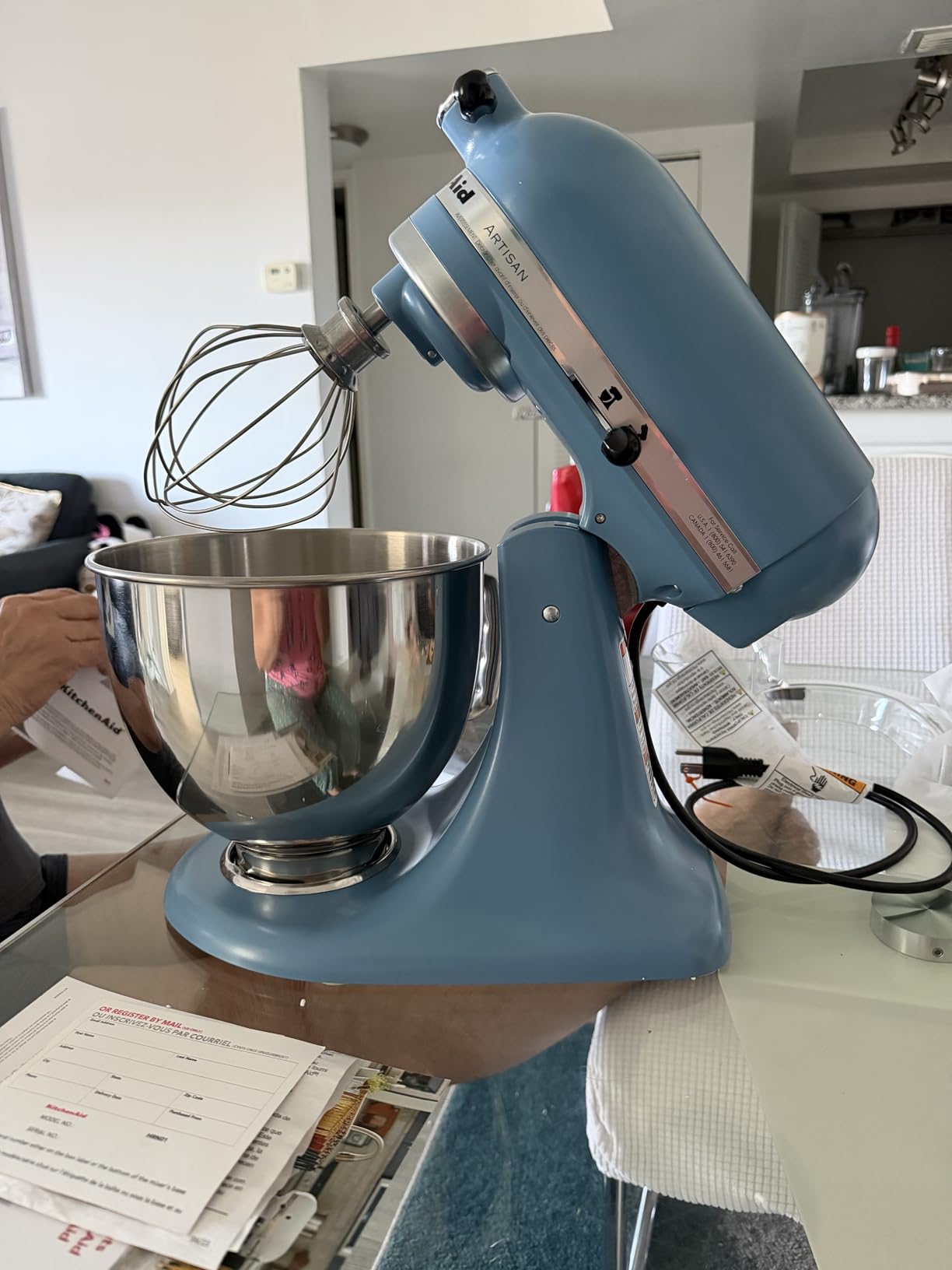 KitchenAid Artisan, 5-Qt Tilt Head Stand Mixer, KSM150PS, Almond Cream | 10 Speeds, Tilt-Head Design, Includes Pouring Shield customer photo 2