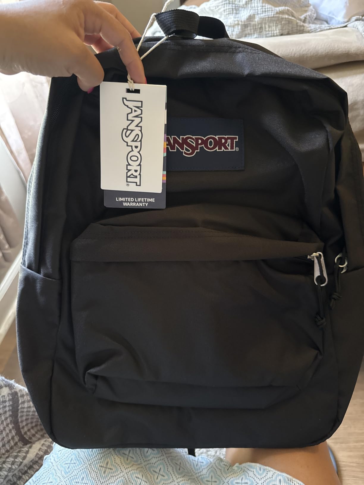 JanSport SuperBreak One Backpacks - Durable, Lightweight Bookbag with 1 Main Compartment, Front Utility Pocket with Built-in Organizer - Premium Backpack, Black customer photo 2