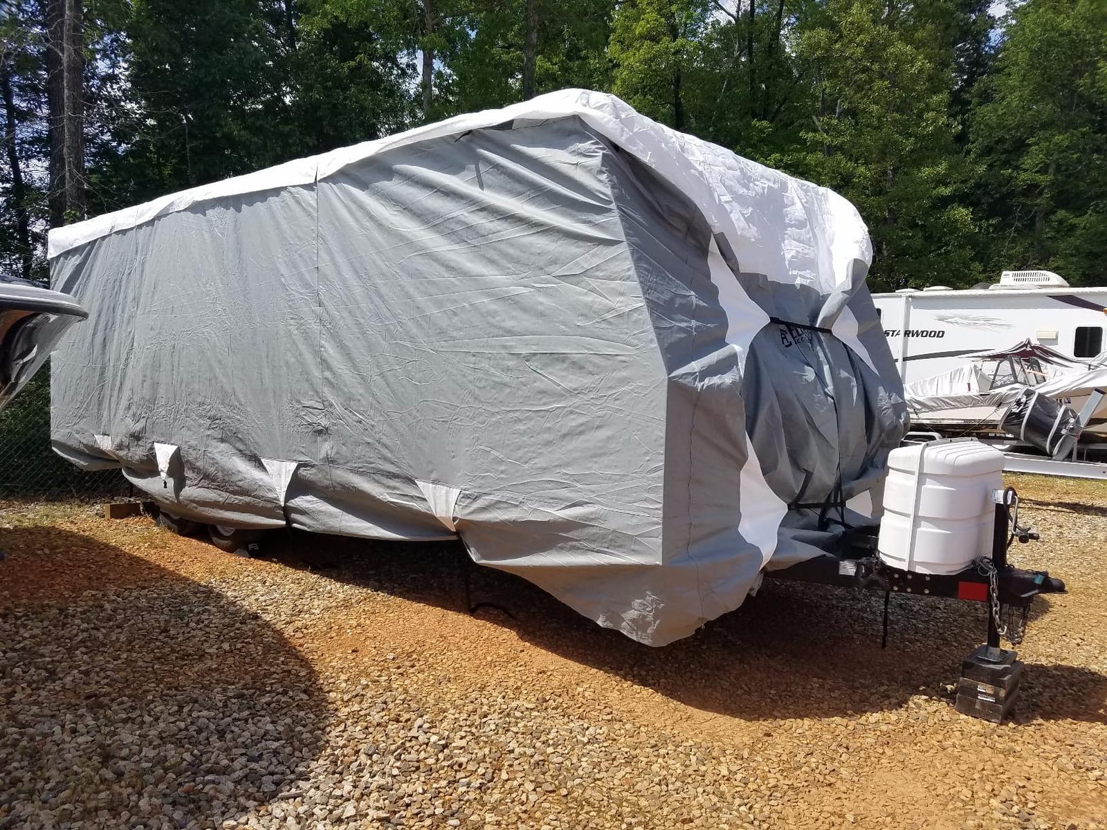 Classic Accessories Over Drive PolyPRO3 Deluxe Travel Trailer/Toy Hauler Cover, Fits 22'-24' RVs, RV Cover, Camper Cover, Travel Trailer Cover customer photo 2