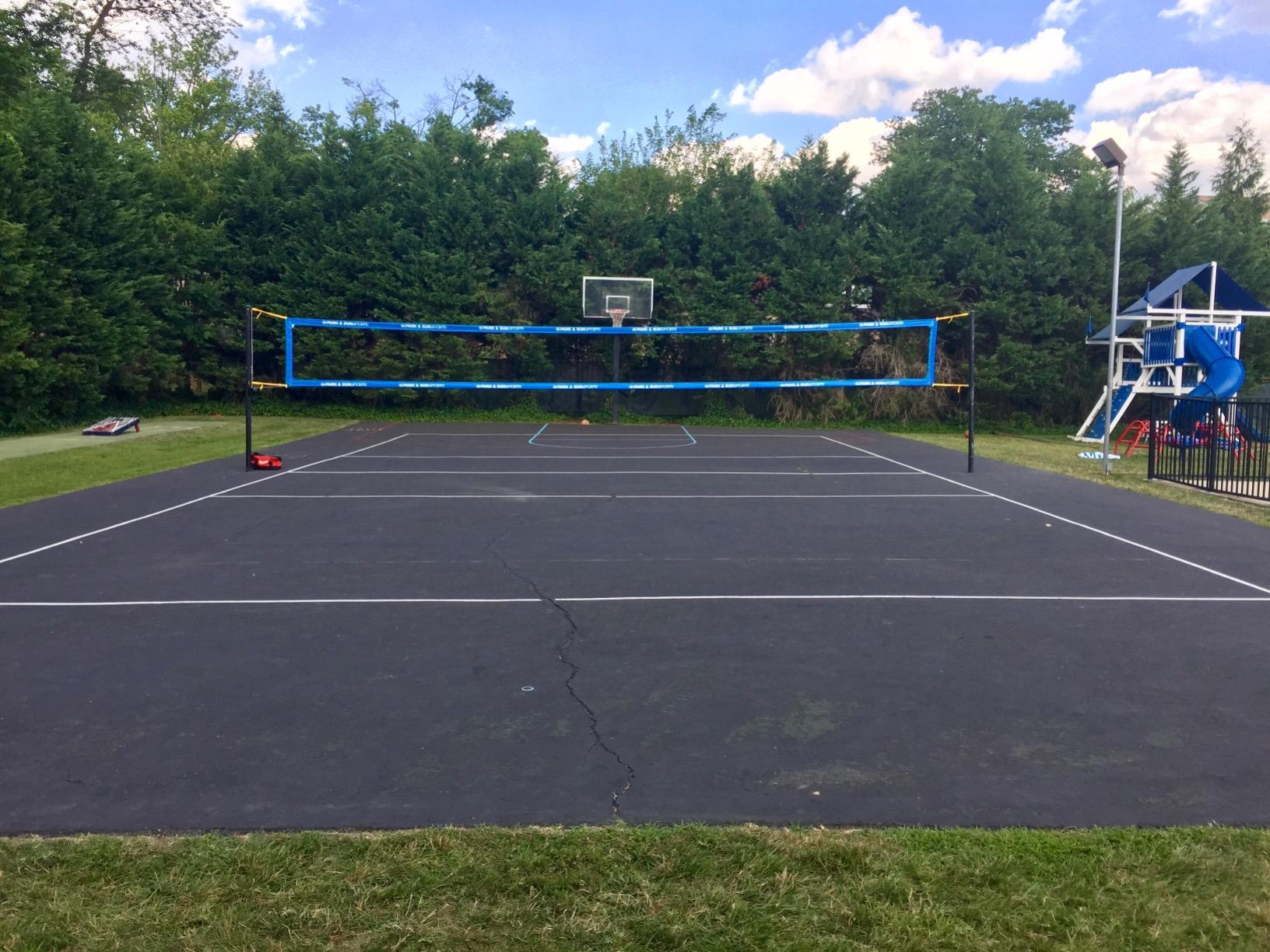 Park & Sun Sports Regulation Size Indoor/Outdoor Professional Volleyball Net with Steel Cable Top and Bottom, Blue, One Size customer photo 1
