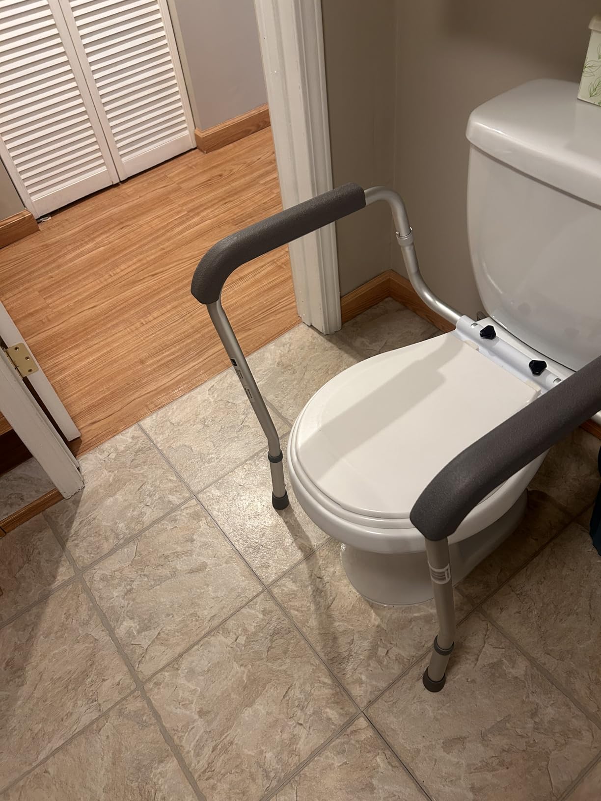 Medline Toilet Handle Safety Rail, Grab Bar for Bathroom, 26