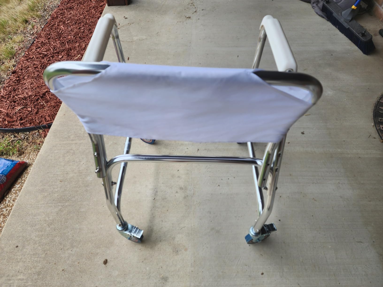 DMI Rolling Shower Chair, Commode, Transport Chair, FSA Eligible, Rolling Bathroom Wheelchair for Handicap, Elderly, Injured or Disabled, 250 Lb Capacity, Aluminum Frame customer photo 1