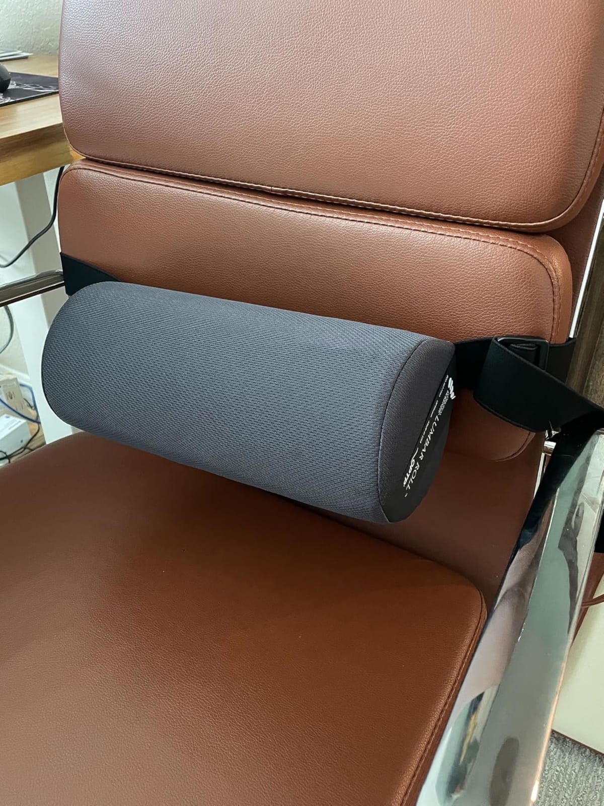 OPTP The Original McKenzie Lumbar Roll - Standard Density Low Back Support | Lumbar support for office chair & car seat back support cushion, the preferred lumbar pillow by physical therapists, USA made customer photo 2