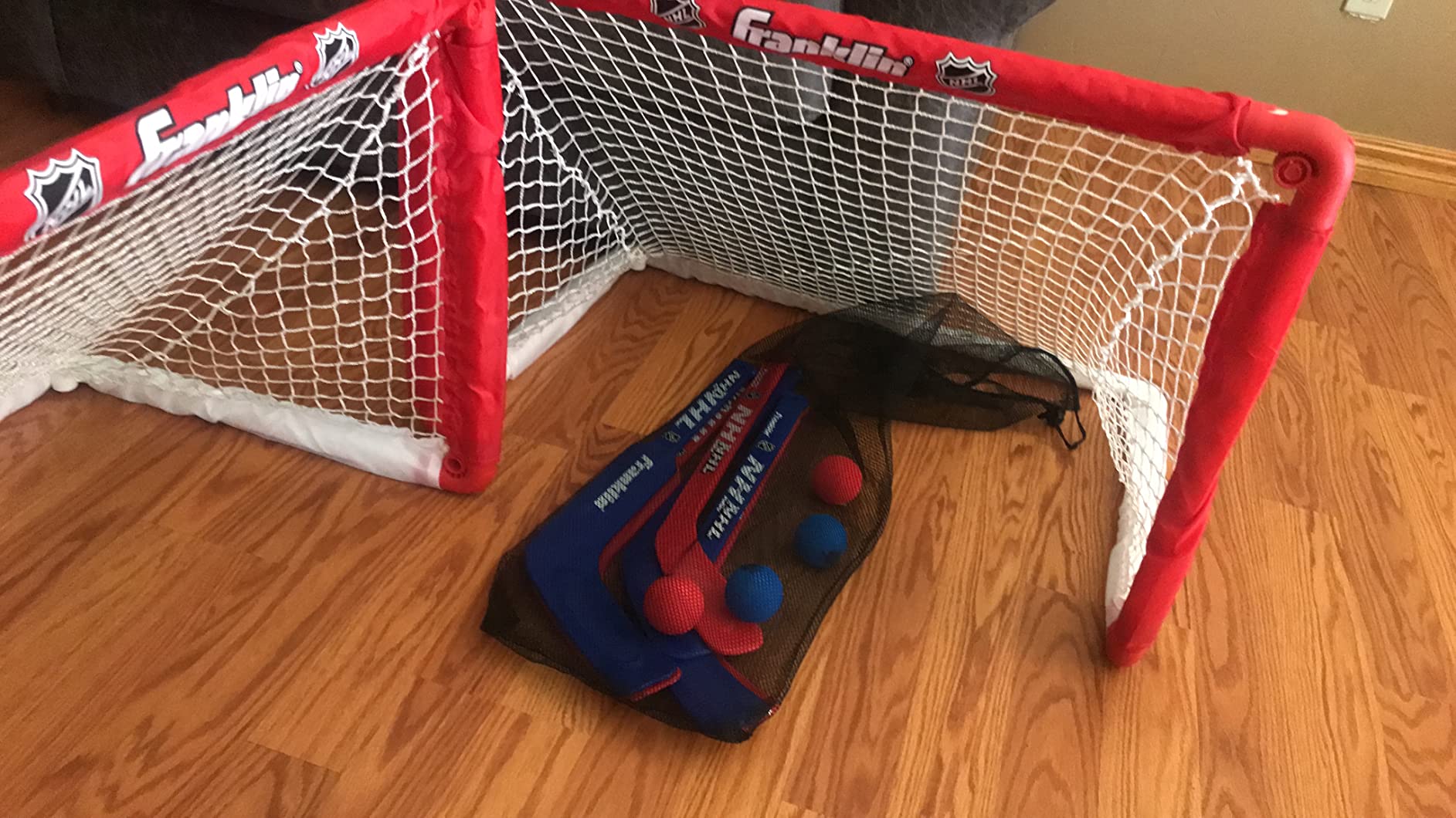 Franklin Sports NHL Kids Mini + Knee Hockey Goal Set of 2 customer photo 2
