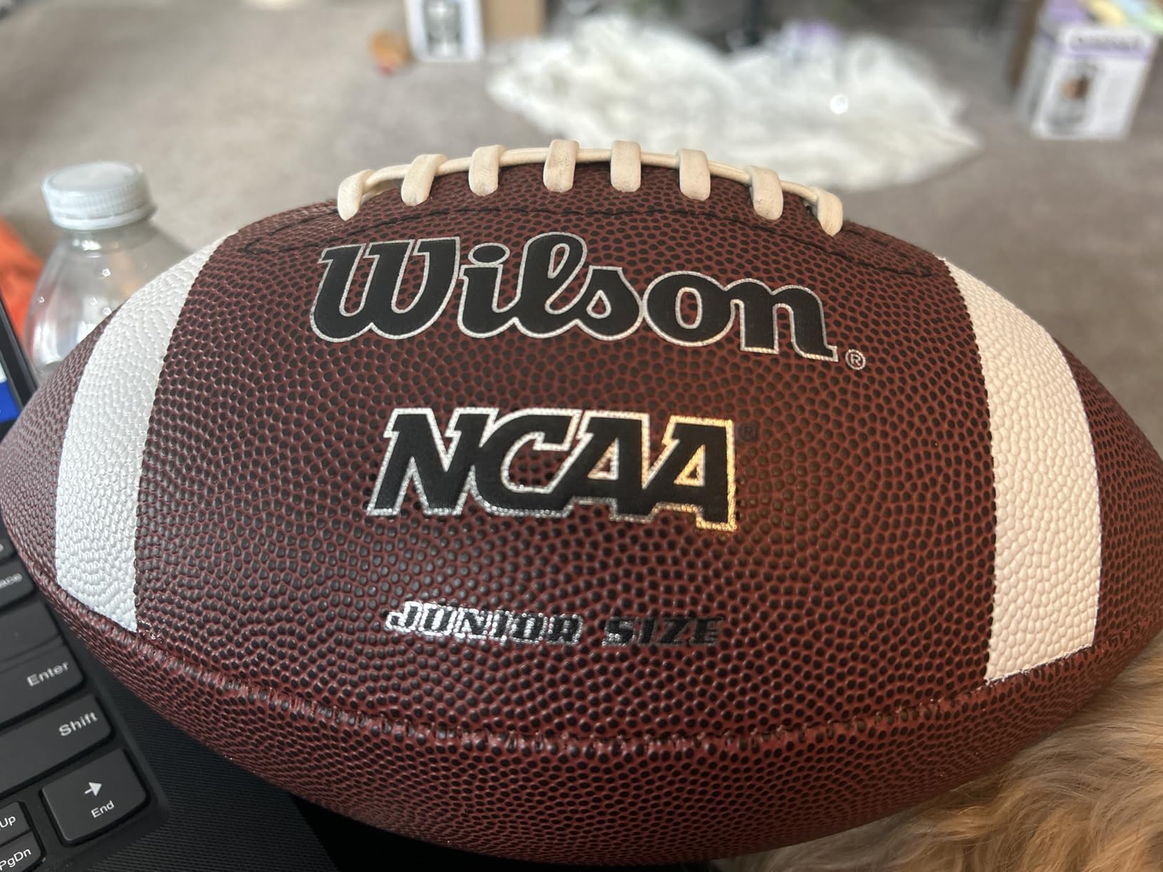Wilson NCAA Supreme Composite Leather Football w/Pump & Tee - Junior Size, Brown customer photo 1