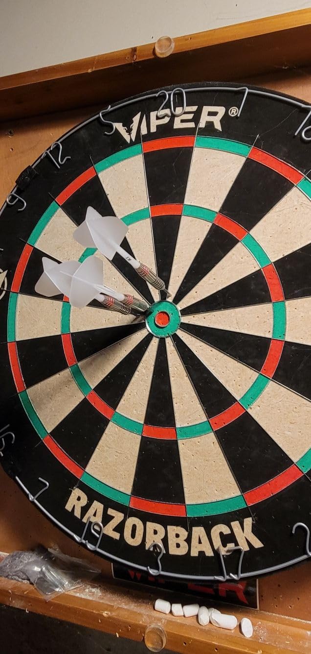 Viper by GLD Products Razorback Sisal Steel Tip Dart Board - WDF Accredited, Regulation 17.75 Inch customer photo 2