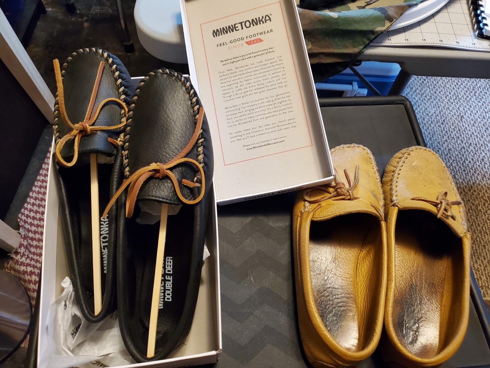 Minnetonka Men's Double Deerskin Softsole customer photo 2