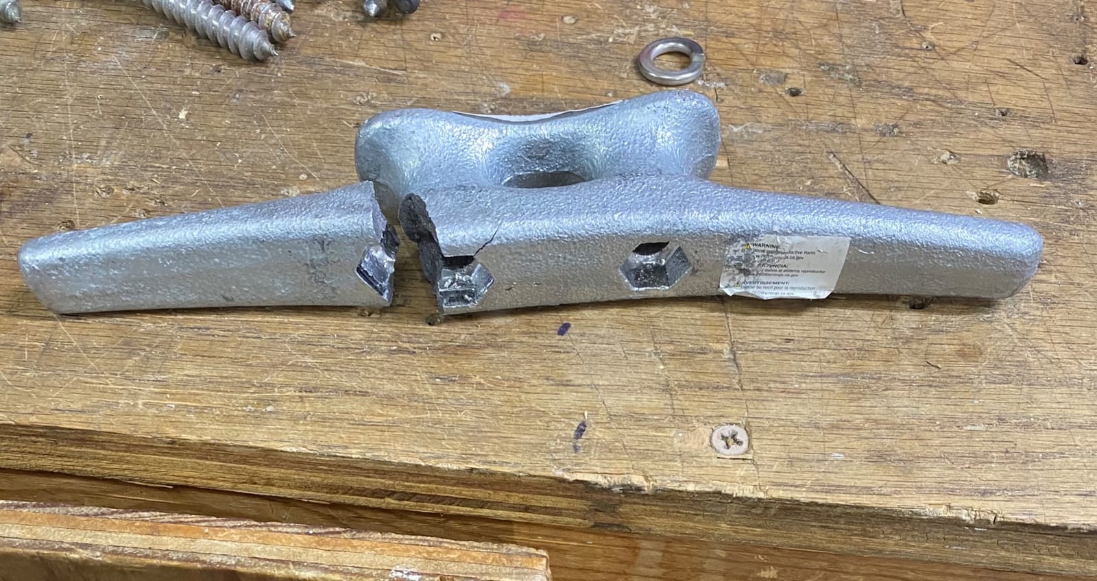 Seachoice Open Base Dock Cleat, Galvanized Gray Iron, 8 In. customer photo 2
