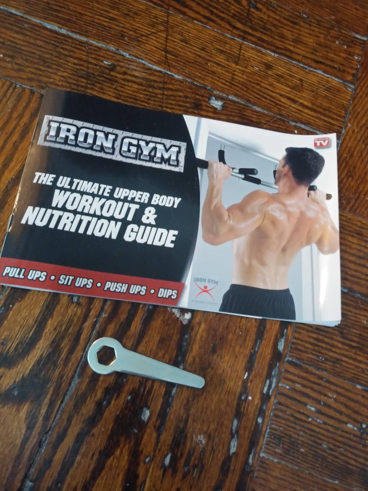 Iron Gym Pull-Up Bar - Total Upper Body Workout Bar for Doorway, Adjustable Width Locking, No Screws Portable Door Frame Horizontal Chin-up Bar, Fitness Exercise customer photo 2