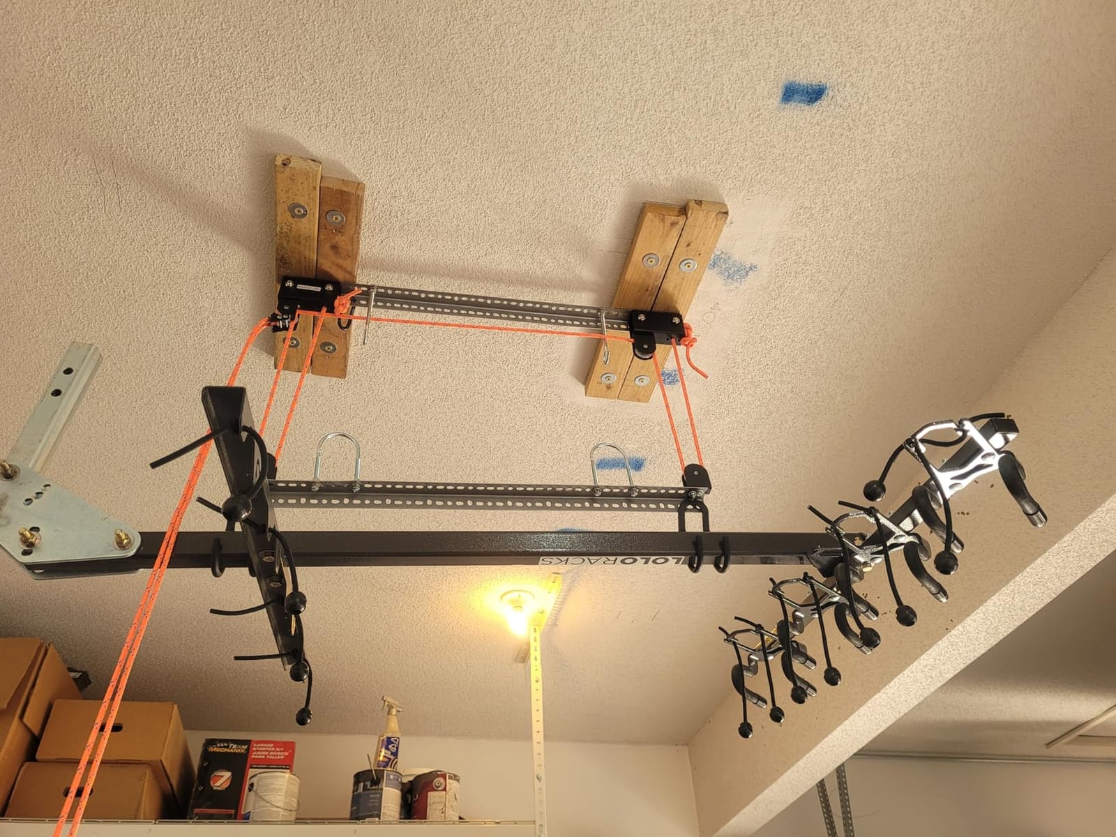 RAD Sportz Kayak Storage Hoist - Overhead Pulley System with 125lb Capacity for Canoes, Bikes, Ladders, and More - for up to 12-Foot Ceilings customer photo 2