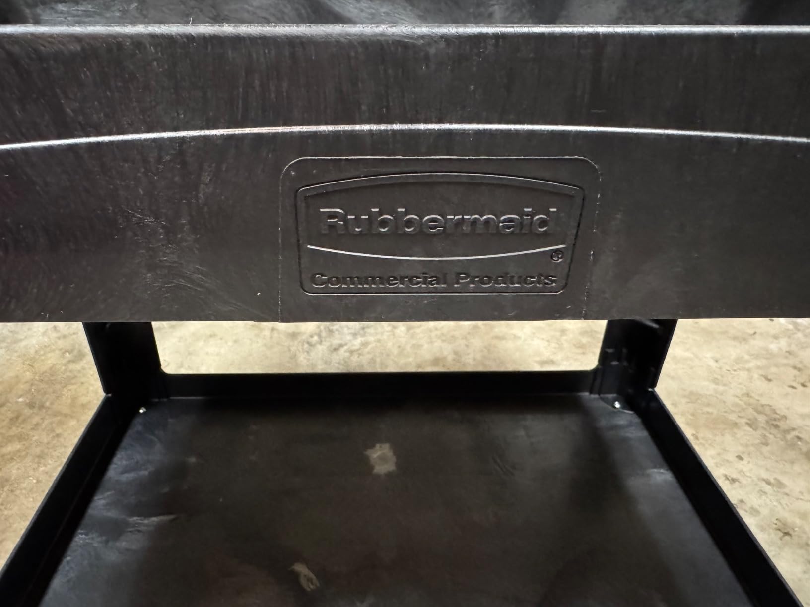 Rubbermaid Commercial Products 2-Shelf Utility/Service Cart, Medium, Black, Lipped Shelves, Ergonomic Handle, 500 Lbs Capacity, for Warehouse/Garage/Cleaning/Manufacturing customer photo 2