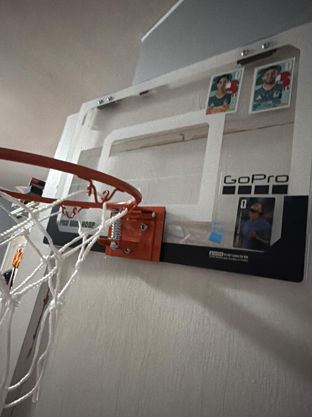 SKLZ Pro Mini Indoor Basketball Hoop with Ball, Over the Door, Shatter-Proof Backboard, Spring-Action Break-Away Steel Rim, Great for Home, Dorm Room, and Office customer photo 2