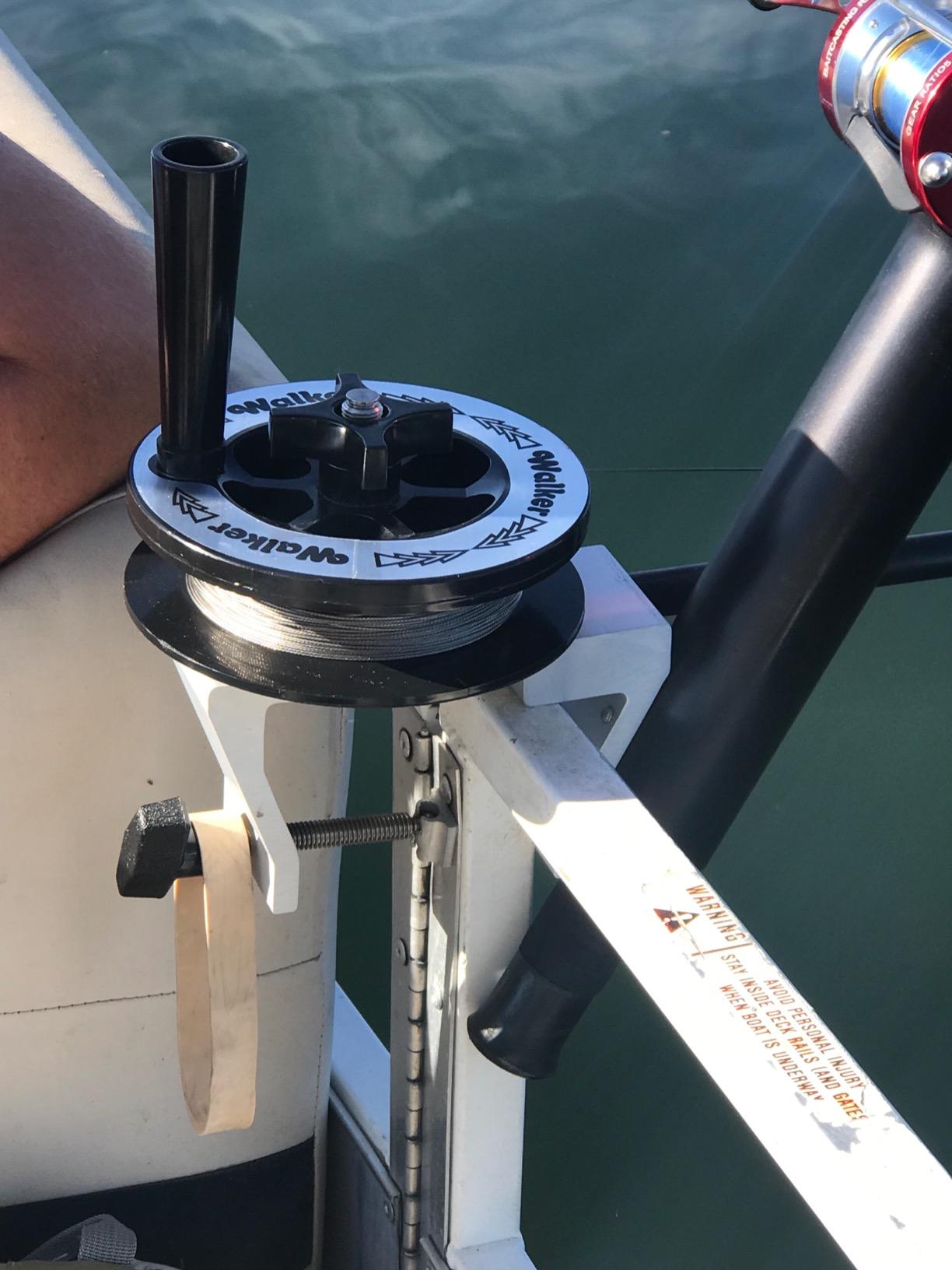 Walker Mini Laker Manual Downrigger - Ultra-Durable Aluminum & Stainless Steel, 6 lb Capacity, Includes Rod Holder & Clamp, Made in USA customer photo 1
