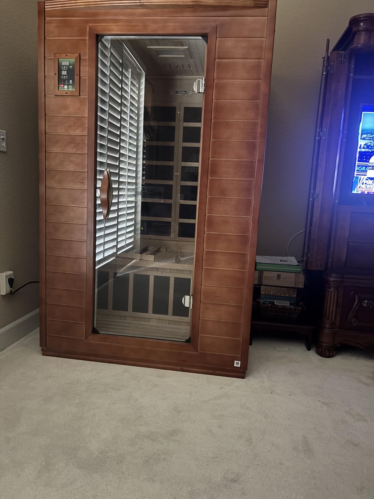 DYNAMIC SAUNAS Andora 2-Person Low EMF FAR Infrared Sauna with Red Light Therapy - Personal Indoor Dry Heat Wooden Sauna with Bluetooth Speakers for Home & Gym - Made from Canadian Hemlock Wood customer photo 2