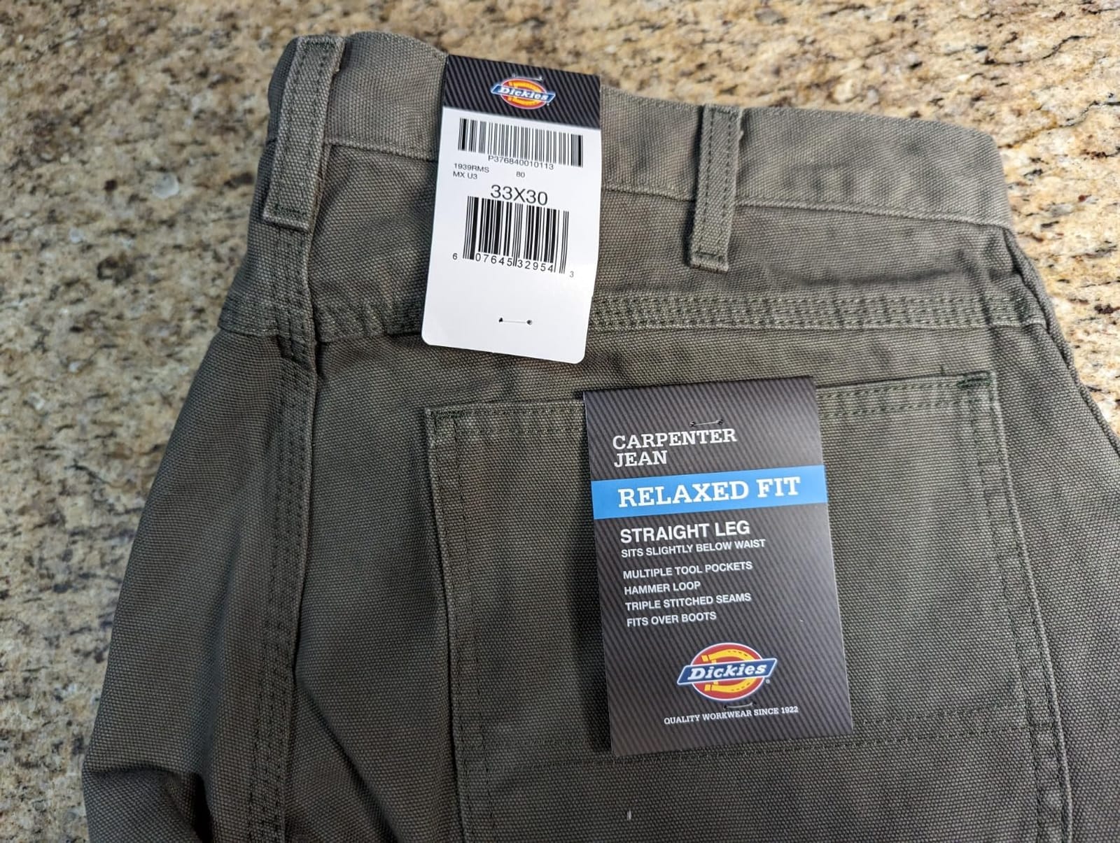 Dickies Men's Relaxed Fit Heavyweight Duck Carpenter Pants customer photo 2