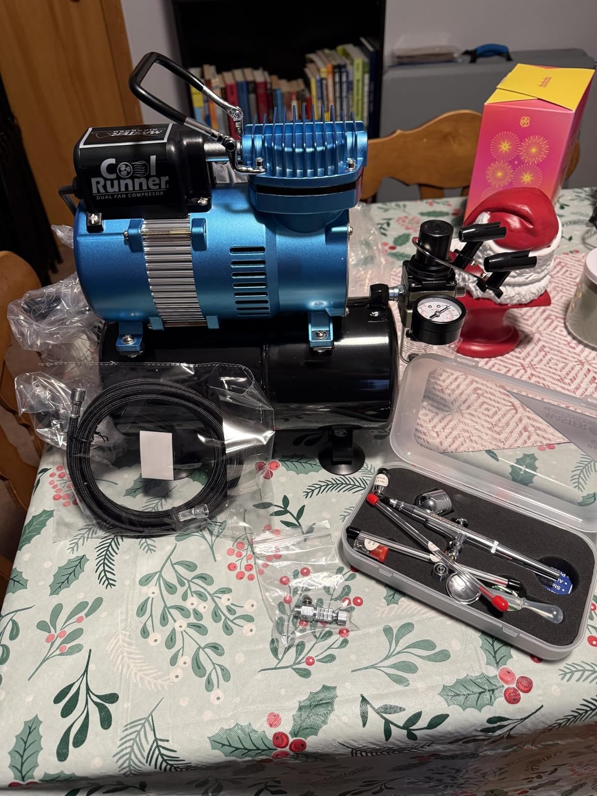 Master Airbrush Cool Runner II Dual Fan Airbrush and Compressor Kit with Gravity Air Brush with 3 Tips (0.2, 0.3 & 0.5mm Nozzle Tip), Compressor with Tank - Air Brush Kit for Beginners & Professionals customer photo 2