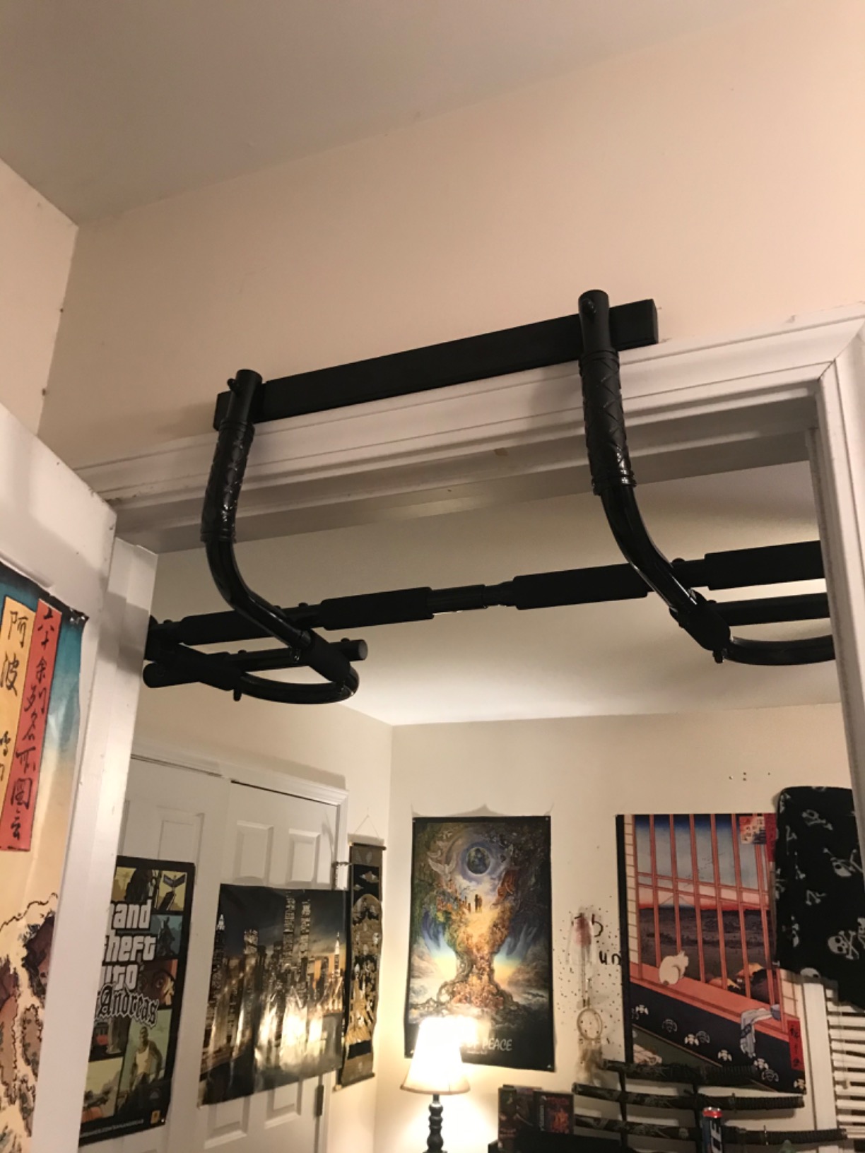 ProsourceFit Pull Up Bar for Multi Use Fitness & Home Gym Exercise customer photo 1