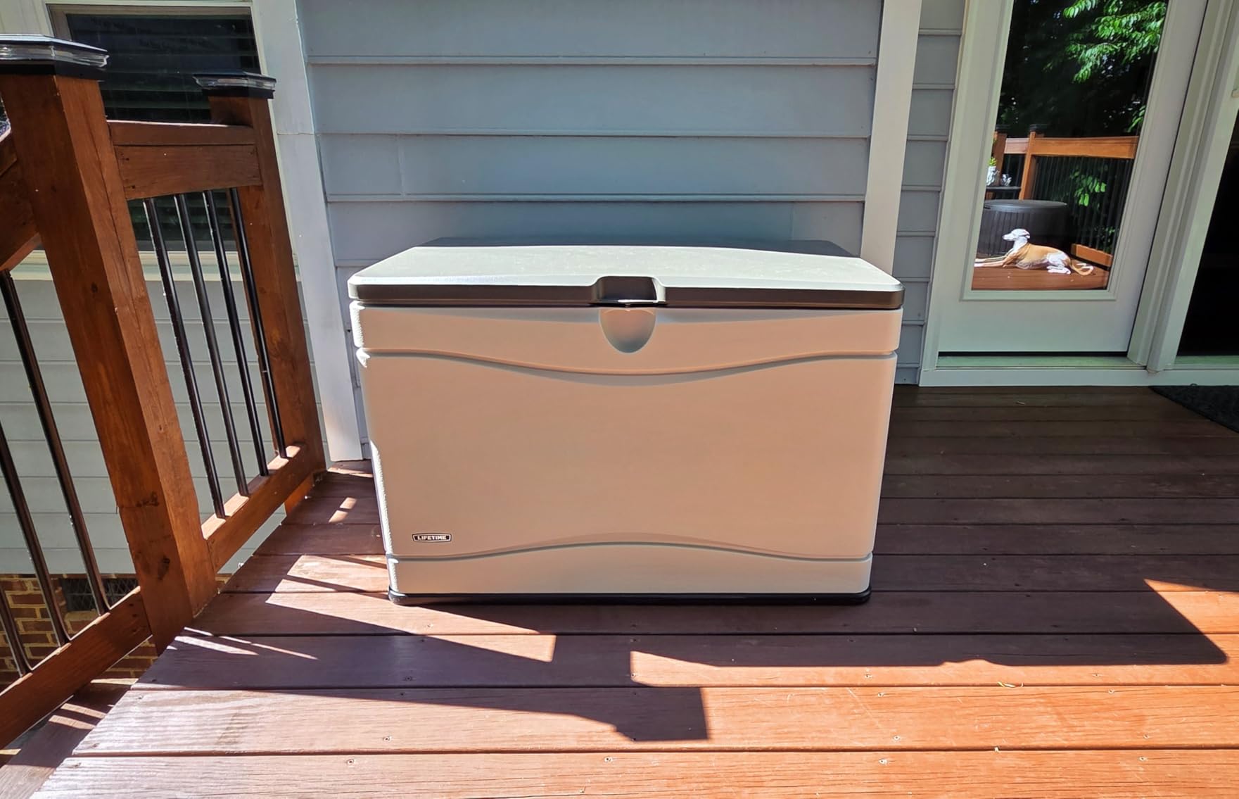 LIFETIME 60012 Extra Large Deck Box, 130 Gallon, Desert Sand/Brown customer photo 1