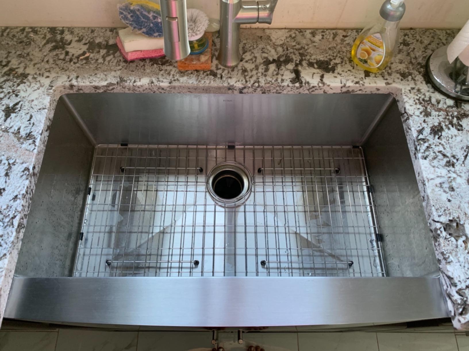 KRAUS Standart Pro 30-Inch Apron Front Farmhouse 16-Gauge Single Bowl Stainless Steel Kitchen Sink, KHF200-30 customer photo 1