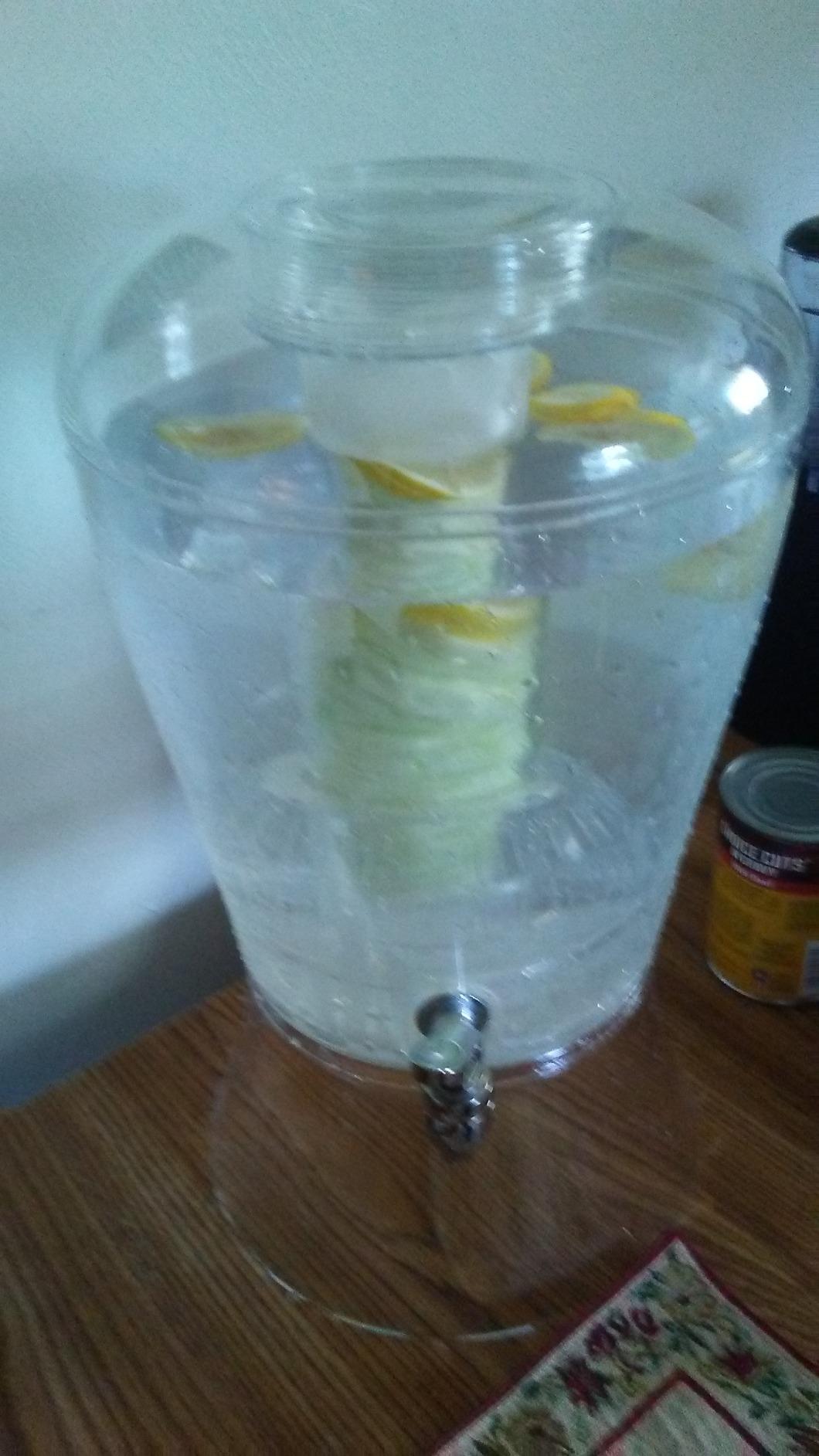 CreativeWare 3 Gallon Beverage Dispenser With Ice Cylinder And Fruit Infuser customer photo 1
