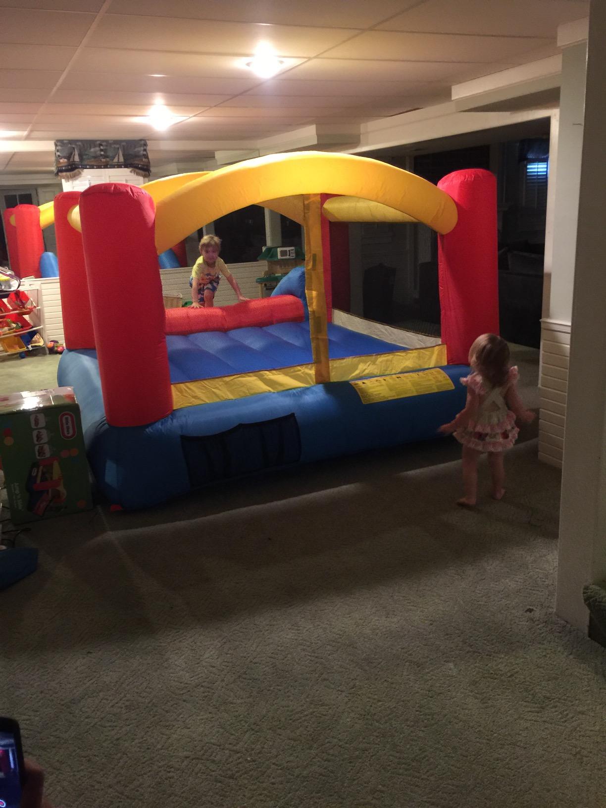 Little Tikes Jump 'n Slide Inflatable Bouncer Includes Heavy Duty Blower With GFCI, Stakes, Repair Patches, And Storage Bag, for Kids Ages 3-8 Years customer photo 2