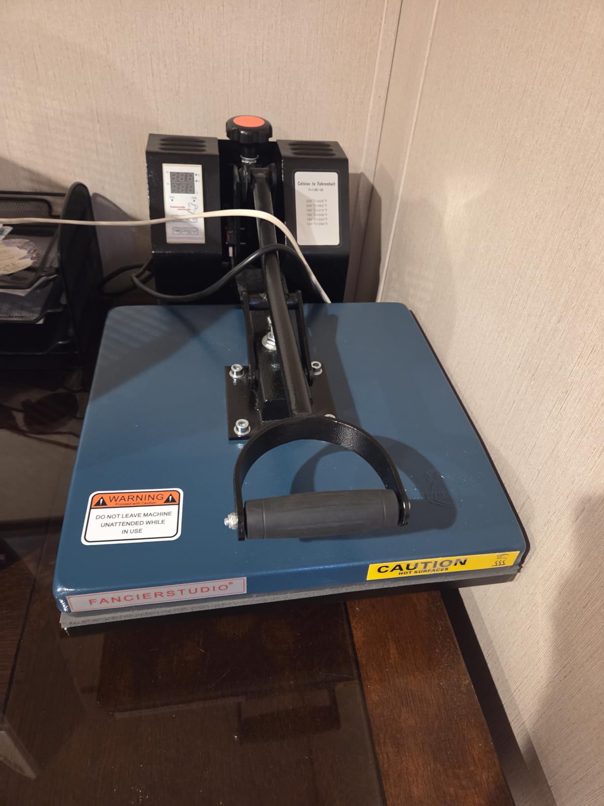 Fancierstudio Digital Heat Press 15 x 15 Sublimation Rhinestone Heat T-Shirt Machine 15x15 B/BLK customer photo 2