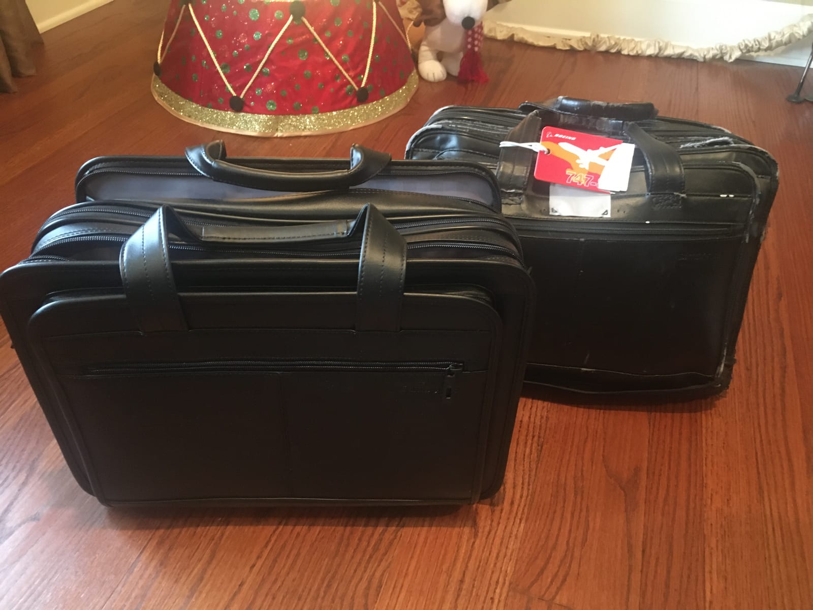 Samsonite Leather Expandable Briefcase, Black, One Size customer photo 1