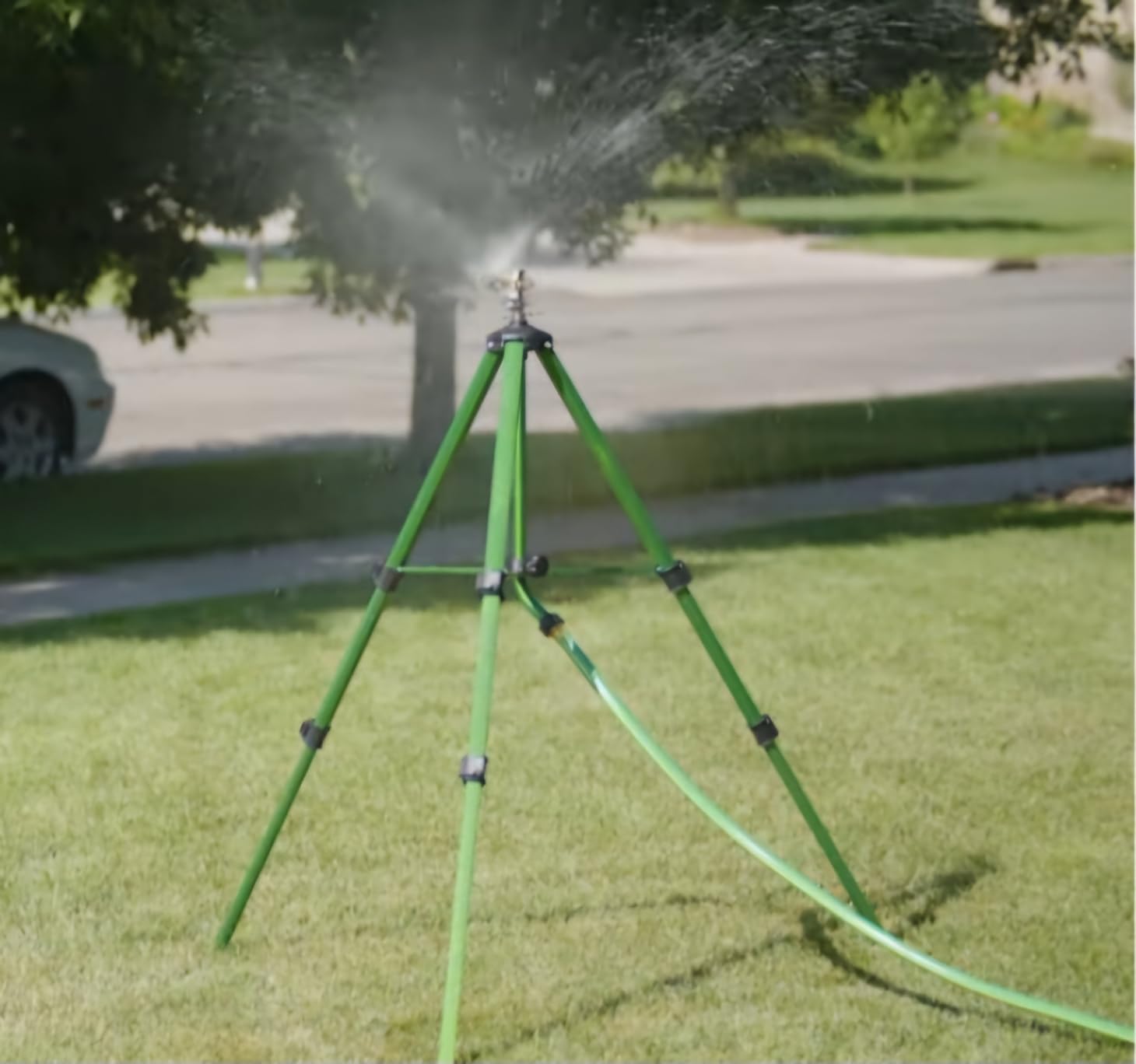 Orbit Tripod Lawn Zinc Impact Sprinkler - 360 Degree Rotating Yard Sprinkler with Adjustable Height - Heavy-Duty Zinc - High-Pressure Nozzle - for Large Lawn Coverage - 56667 customer photo 1