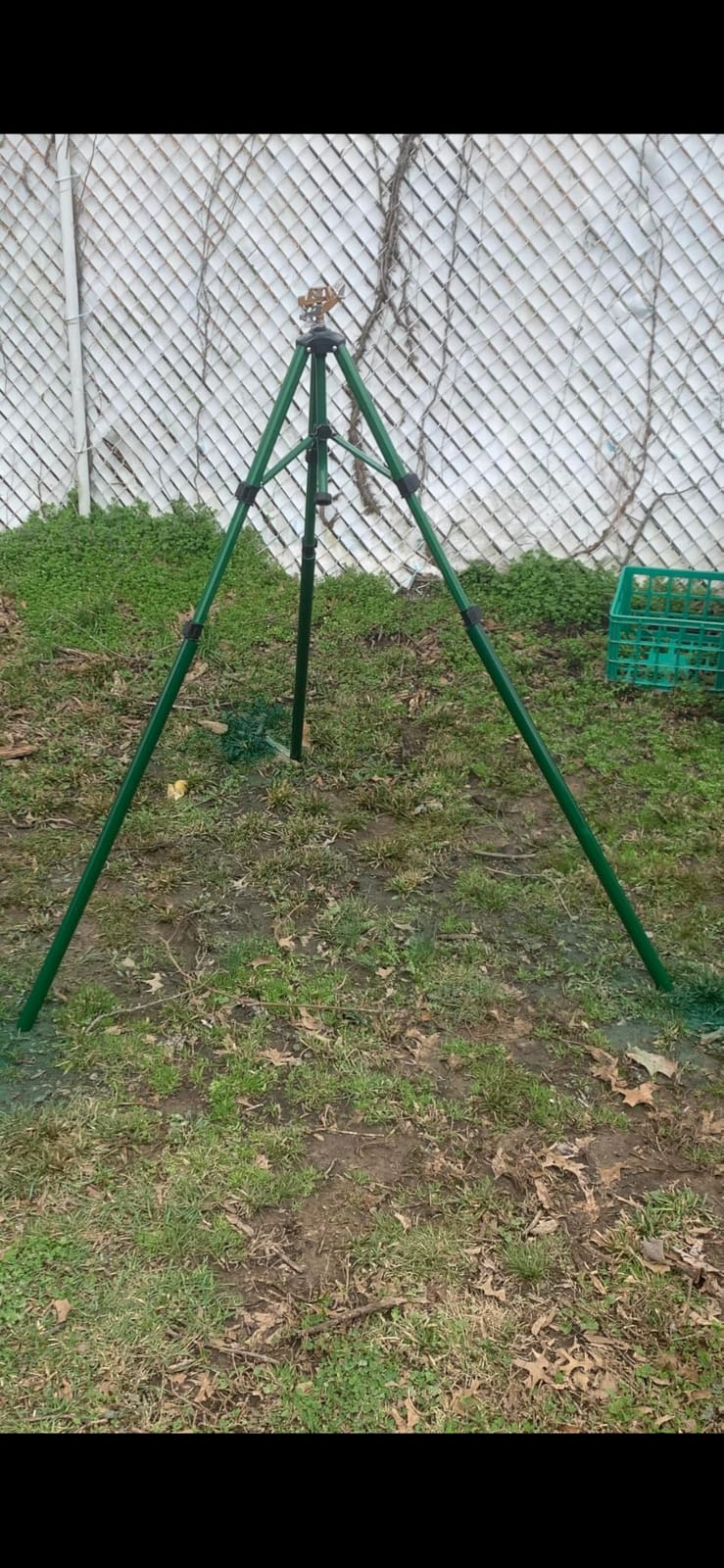 Orbit Tripod Lawn Zinc Impact Sprinkler - 360 Degree Rotating Yard Sprinkler with Adjustable Height - Heavy-Duty Zinc - High-Pressure Nozzle - for Large Lawn Coverage - 56667 customer photo 2