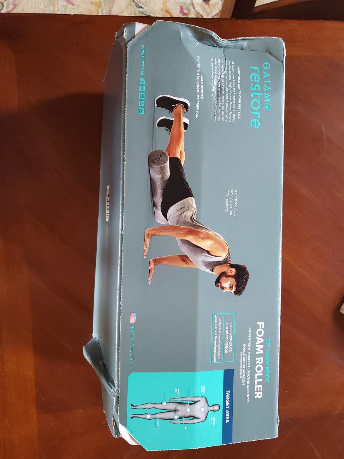 Gaiam Restore Foam Roller, Muscle Recovery, 36