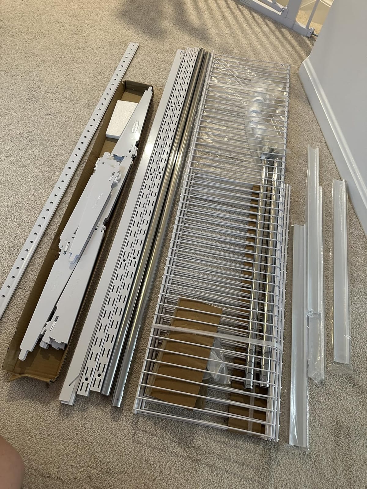 Rubbermaid Configurations Custom Closet Kit 3-6 Ft. Adjustable Metal Wire Shelving White Finish Expandable Organization System Hardware Included for Home Closet/Pantry/Laundry/Mudroom customer photo 2
