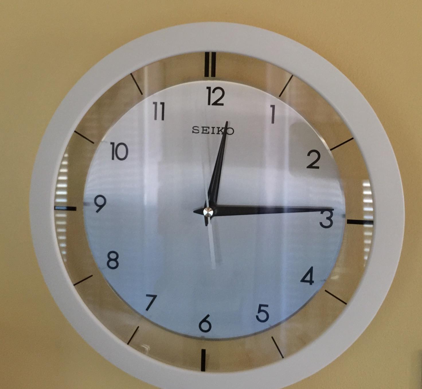 SEIKO 11 Inch St James Brushed Metal Wall Clock, Black customer photo 2