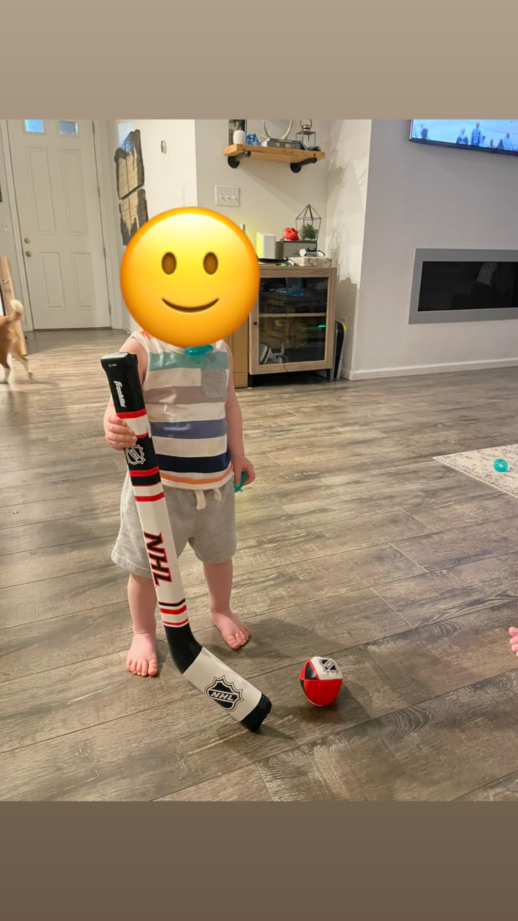Franklin Sports NHL Kids Hockey Stick & Ball Set, Soft Sport Technology, 24.5 in, for Ages 3+ | Builds Hand-Eye Coordination, Safe Foam Construction, Great for Indoor Play, For Young Athletes Ages 3+ customer photo 1
