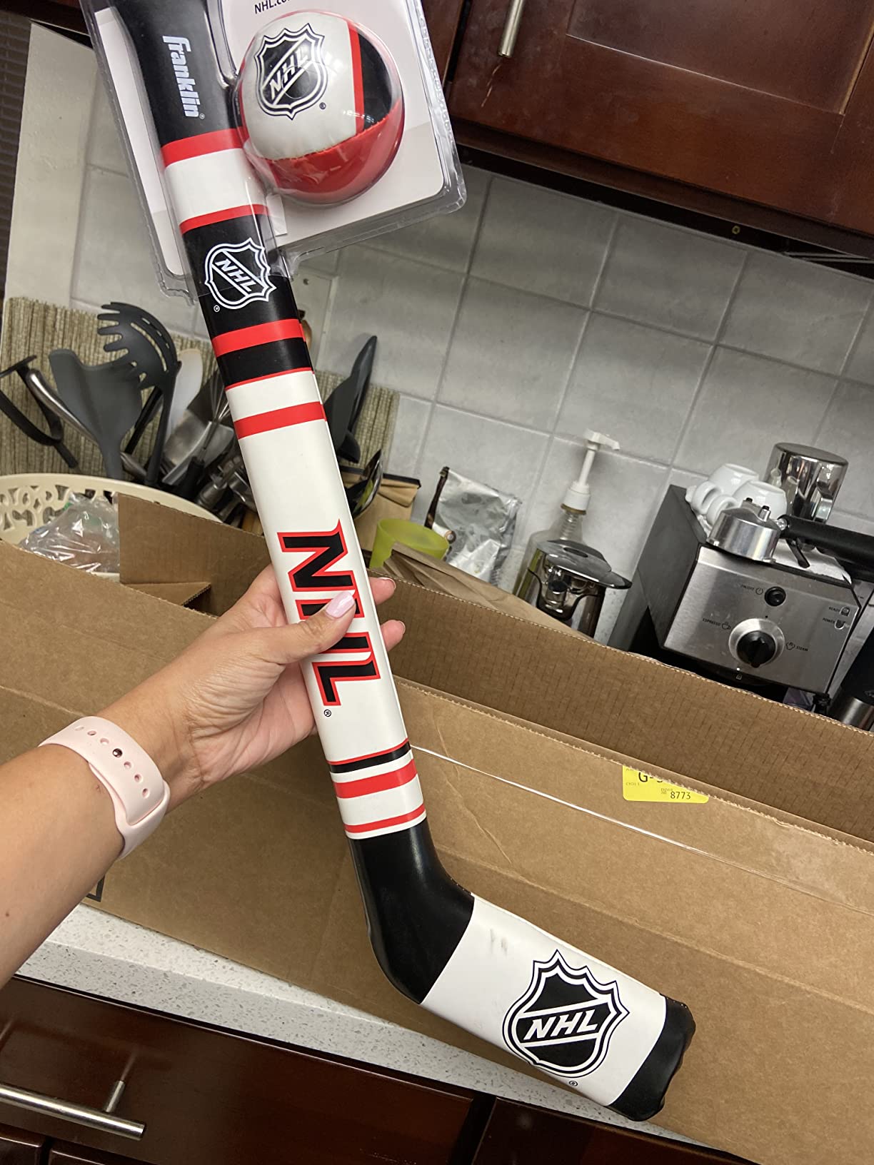 Franklin Sports NHL Kids Hockey Stick & Ball Set, Soft Sport Technology, 24.5 in, for Ages 3+ | Builds Hand-Eye Coordination, Safe Foam Construction, Great for Indoor Play, For Young Athletes Ages 3+ customer photo 2
