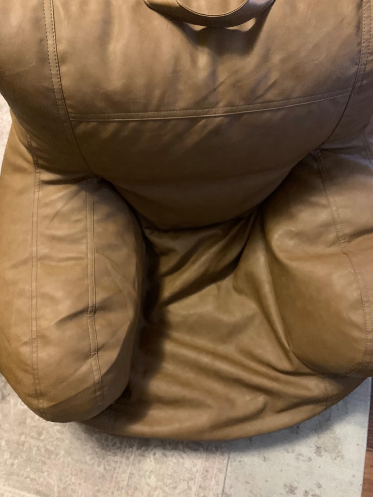 Big Joe Dorm Bean Bag Chair with Drink Holder and Pocket, Black Smartmax, Durable Polyester Nylon Blend, 3 feet | Polystyrene Bean Filled, Refillable, Nylon Polyester, Adult-Sized Comfortable Seating, Supports Up to 250 lbs customer photo 1