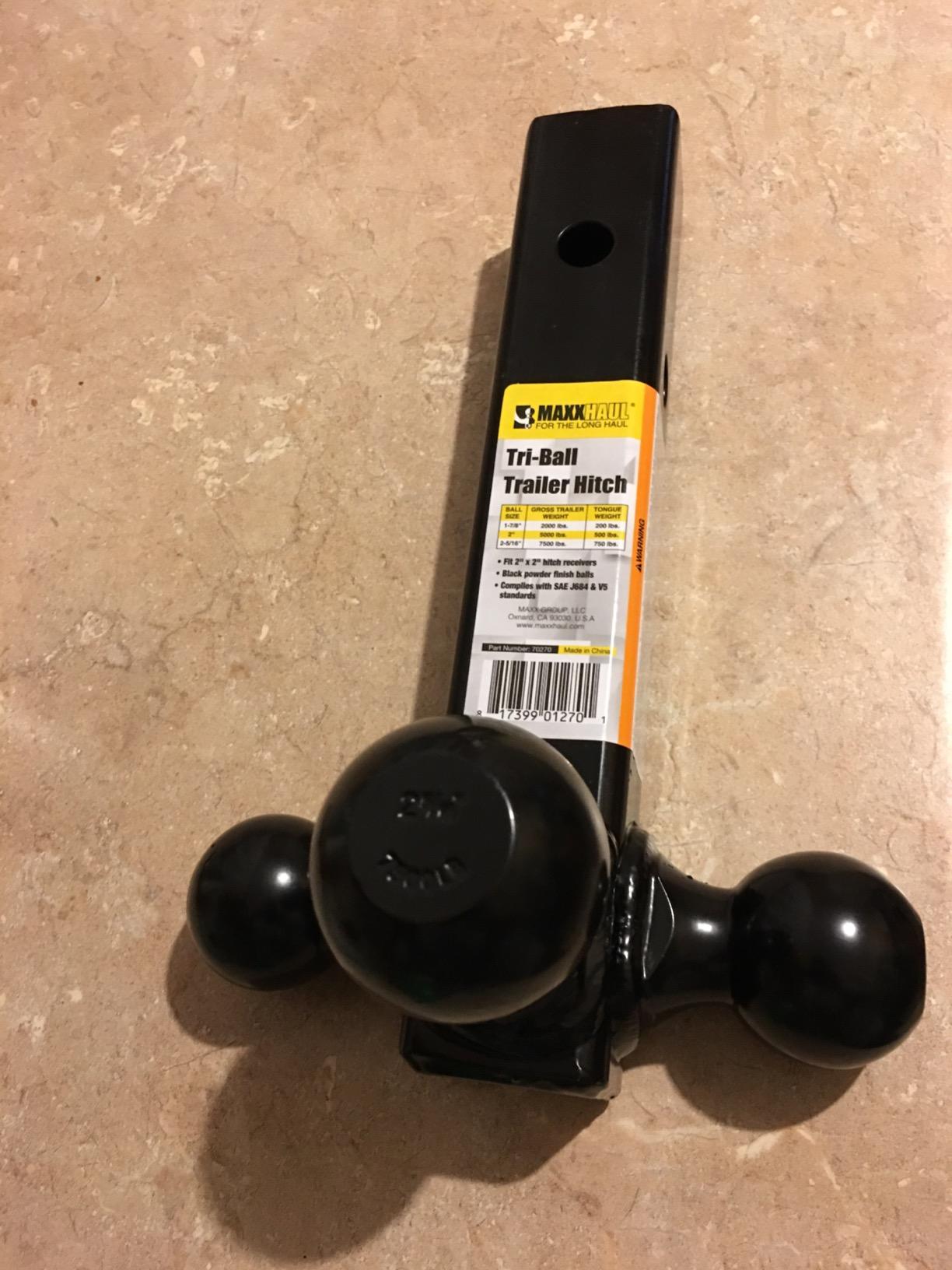 MaxxHaul 70270 Trailer Hitch Hollow Shaft Triple Ball Mount - Black customer photo 1