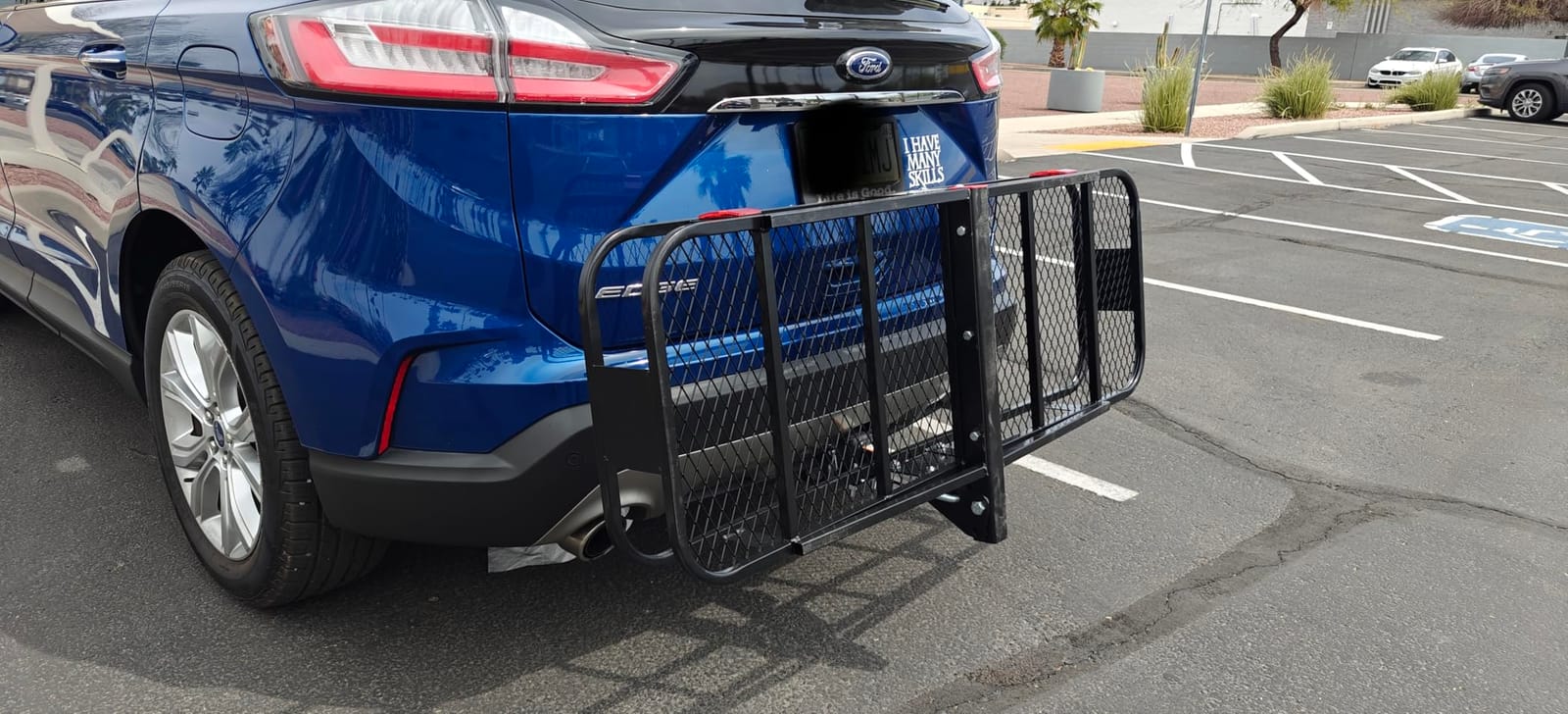 MaxxHaul 70103 500 lb. Capacity Steel Hitch Mount Folding Cargo Carrier Mesh Basket Fits 2 inch Hitch Receiver 60 x 21 x 6.5 in For Car SUV Pickup Truck Van Camping Traveling customer photo 1