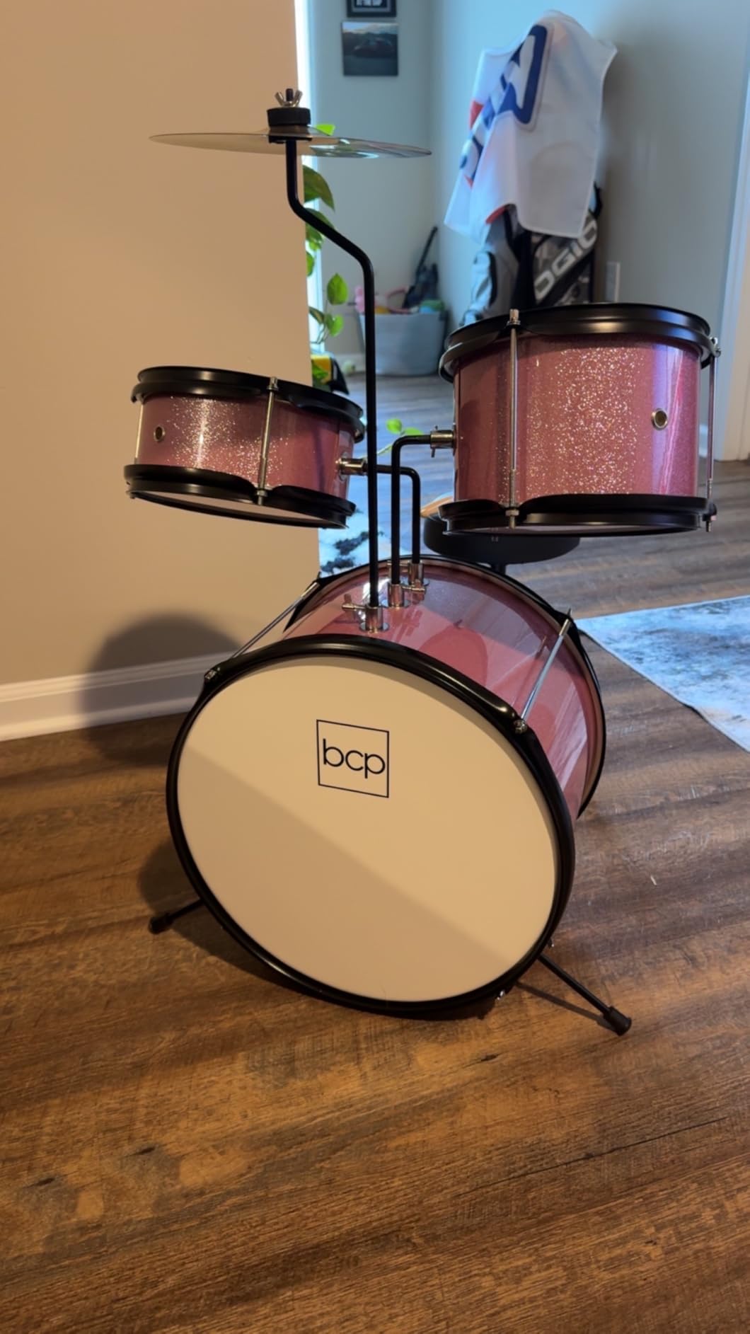 Best Choice Products 3-Piece Beginner Drum Set for Kids Juniors, w/Throne Stool, Cymbal, Drum Sticks, Bass Drum Pedal, 2 Toms - Blue customer photo 1