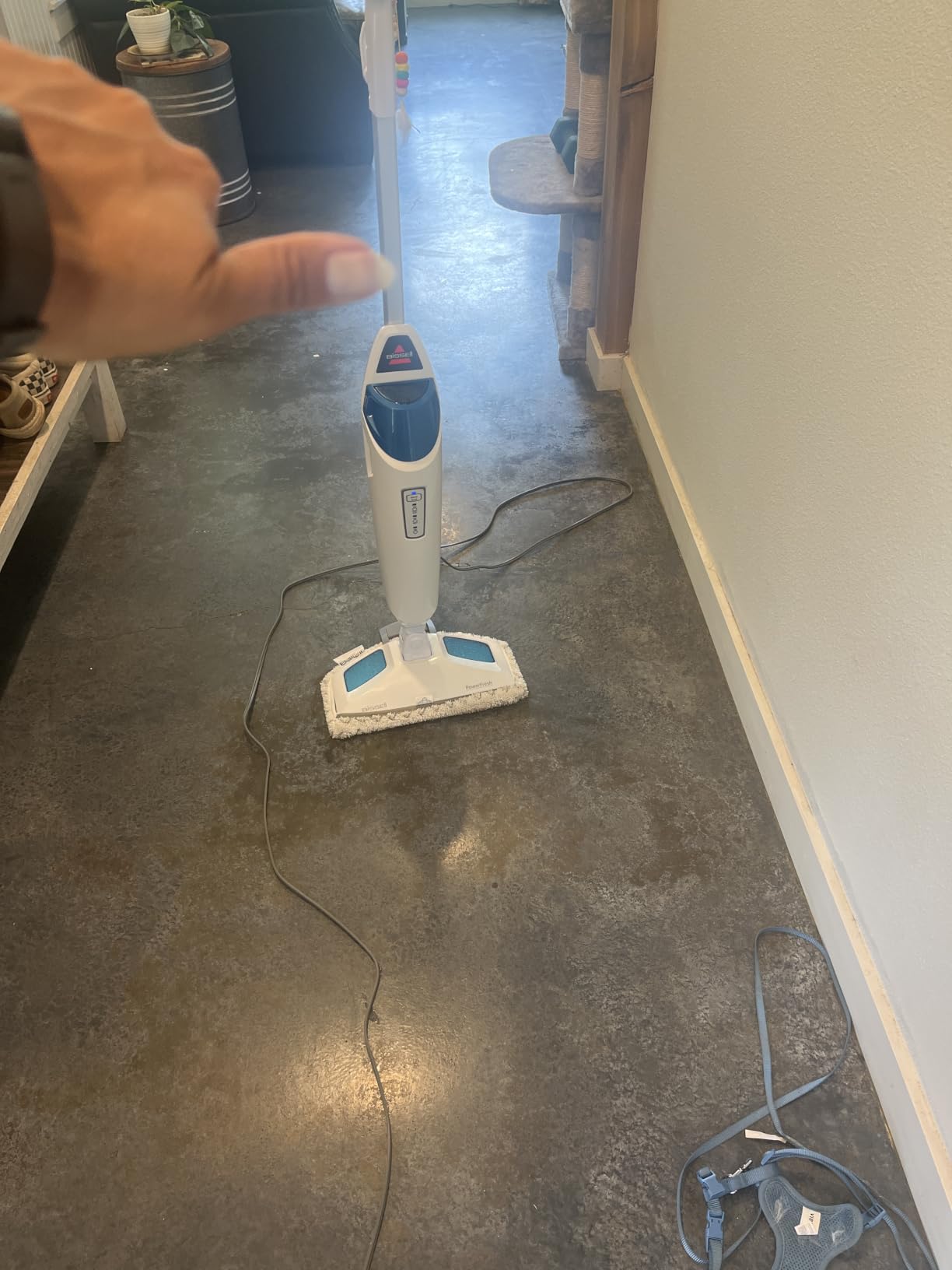 BISSELL Steam Mop 1940A PowerFresh Floor Steam Cleaner for Hard Wood & Tile with Natural Sanitization, Easy Scrubber, Variable Steam, 12