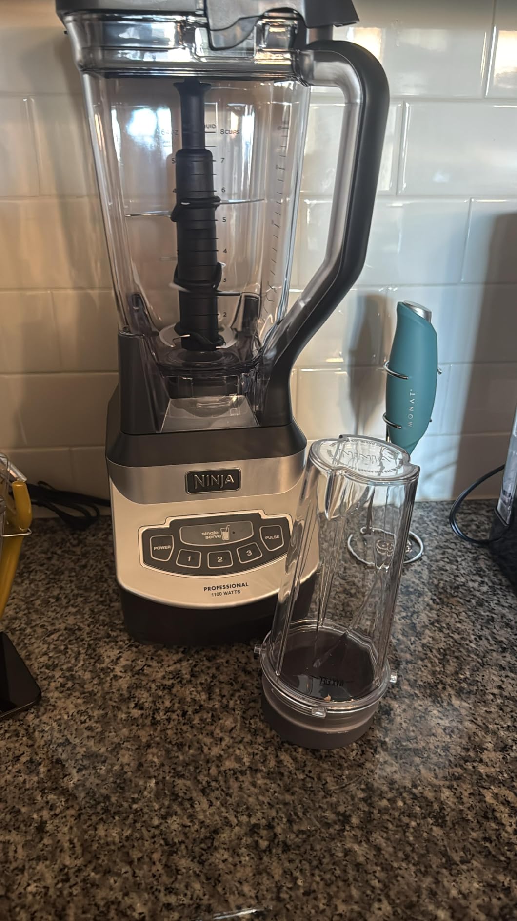 Ninja BL660 Professional Compact Smoothie & Food Processing Blender, 1100-Watts, 3 Functions -for Frozen Drinks, Smoothies, Sauces, & More, 72-oz.* Pitcher, (2) 16-oz. To-Go Cups & Spout Lids, Gray customer photo 2
