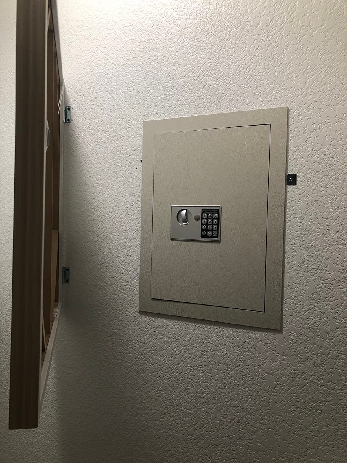 In-Wall Safe with Electronic Keypad and 2 Manual Override Keys - Protect Money, Jewelry, and Passports at Home or Business by Paragon Safes (Gray) customer photo 1