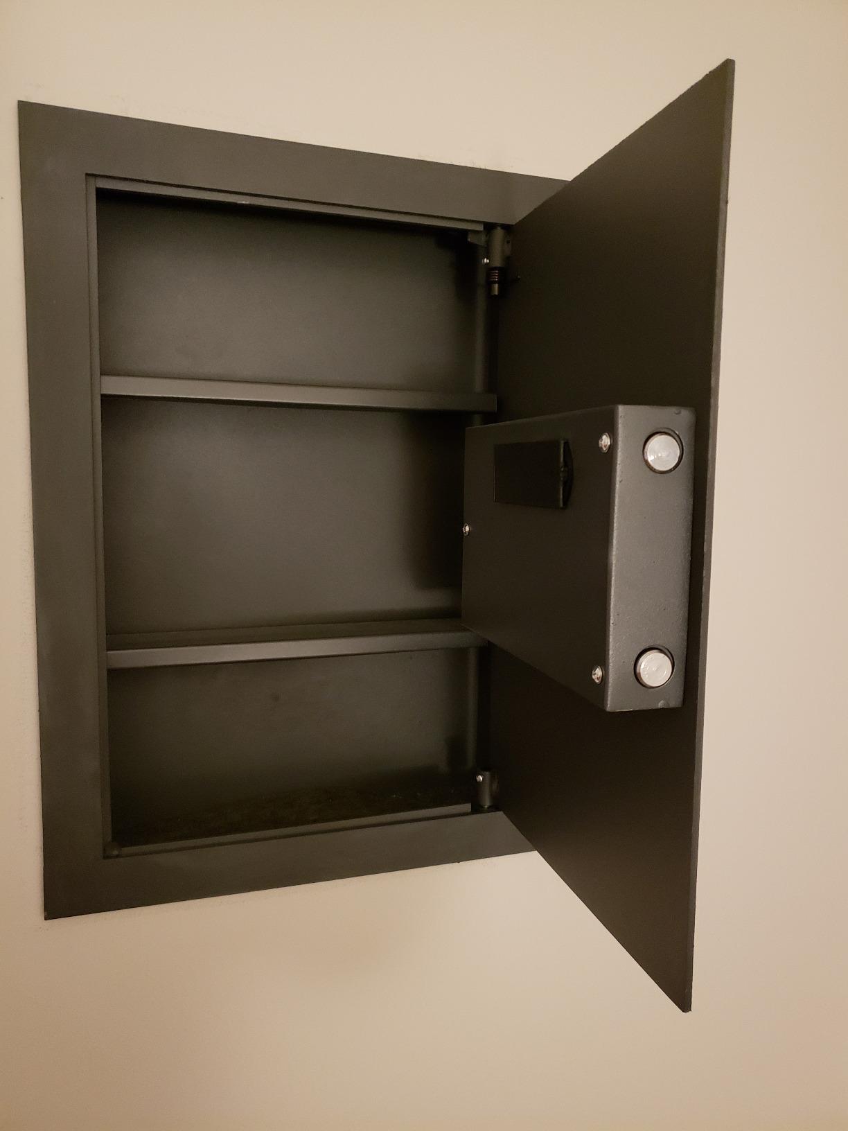 In-Wall Safe with Electronic Keypad and 2 Manual Override Keys - Protect Money, Jewelry, and Passports at Home or Business by Paragon Safes (Gray) customer photo 2