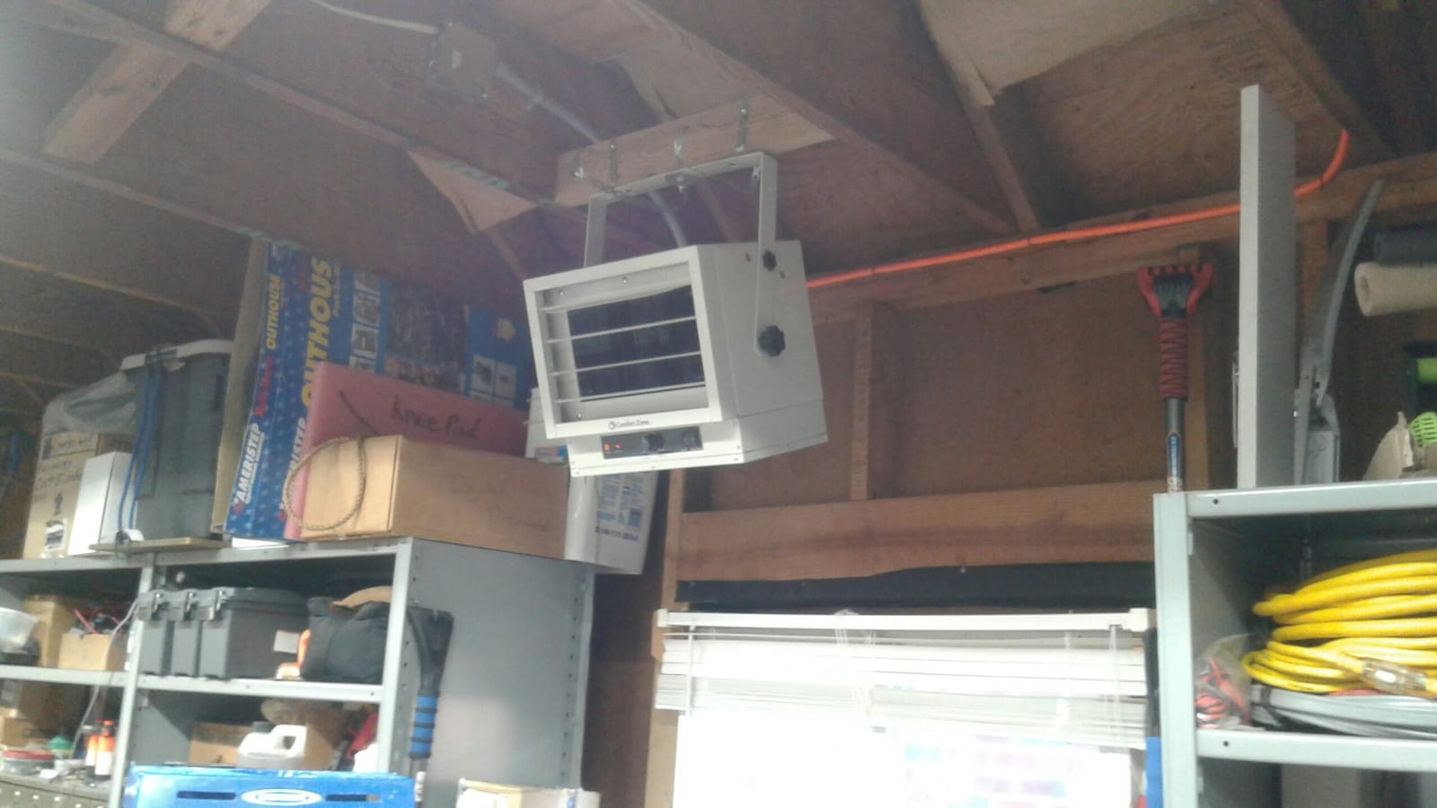 Comfort Zone 5000W Ceiling Mounted Garage Heater - 240V Electric Shop Heater with 3 Heat Settings, Overheat Protection, ETL Listed, Grey customer photo 1