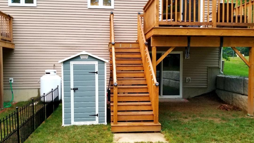 Keter Manor 4x6 Resin Outdoor Storage Shed Kit-Perfect to Store Patio Furniture, Garden Tools Bike Accessories, Beach Chairs and Lawn Mower, Grey & White customer photo 1