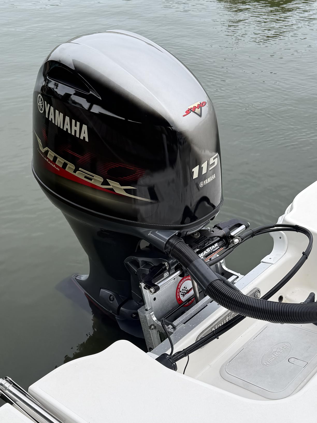 Bob's Machine 6 in Jac Plate 100-106010, 6 in Setback - Rated up to 300 HP | Outboard Jack Plate with 7.5 in Total Lift - Internal Hydraulic Pump, Tension Rods, Pre-Drilled Dual Side Mount customer photo 2