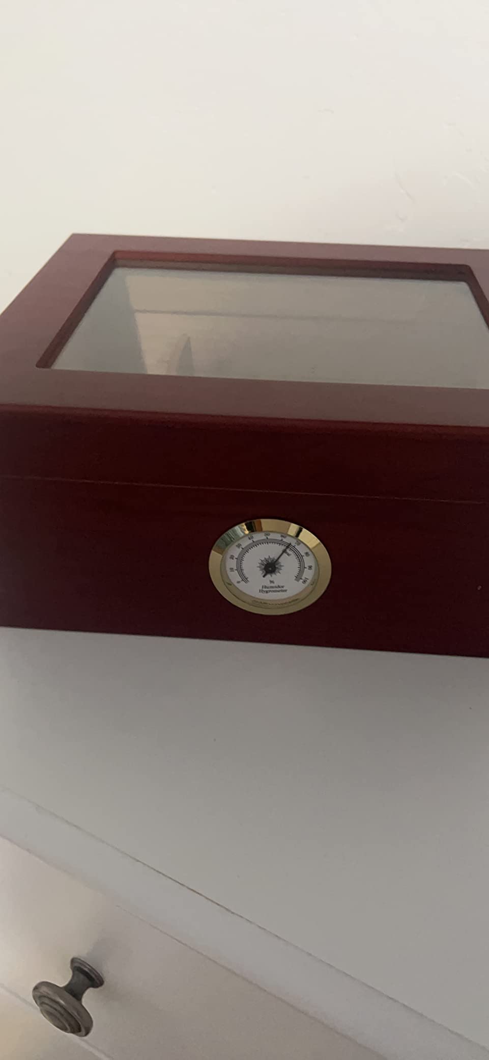 Premium Cigar Humidor for 25-50 Cigars - Elegant Humidor with Hygrometer and Humidifier - Cedar Lined Cigar Box for Optimal Humidity Control customer photo 1