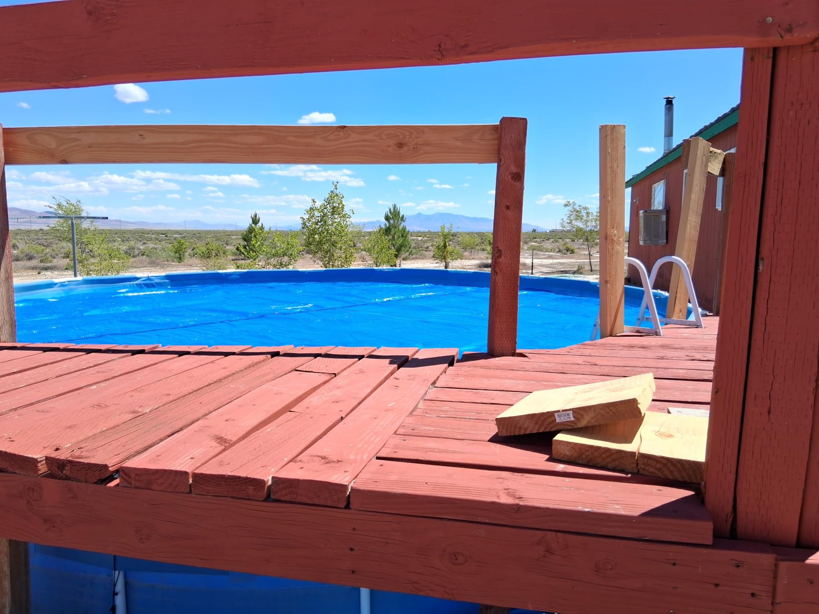 INTEX 28014E Solar Pool Cover for 16ft Round Easy Set and Metal Frame Pools, Insulates Pool Water, Reduces Water Evaporation, Keeps Debris Out, Reduces Chemical Consumption customer photo 1