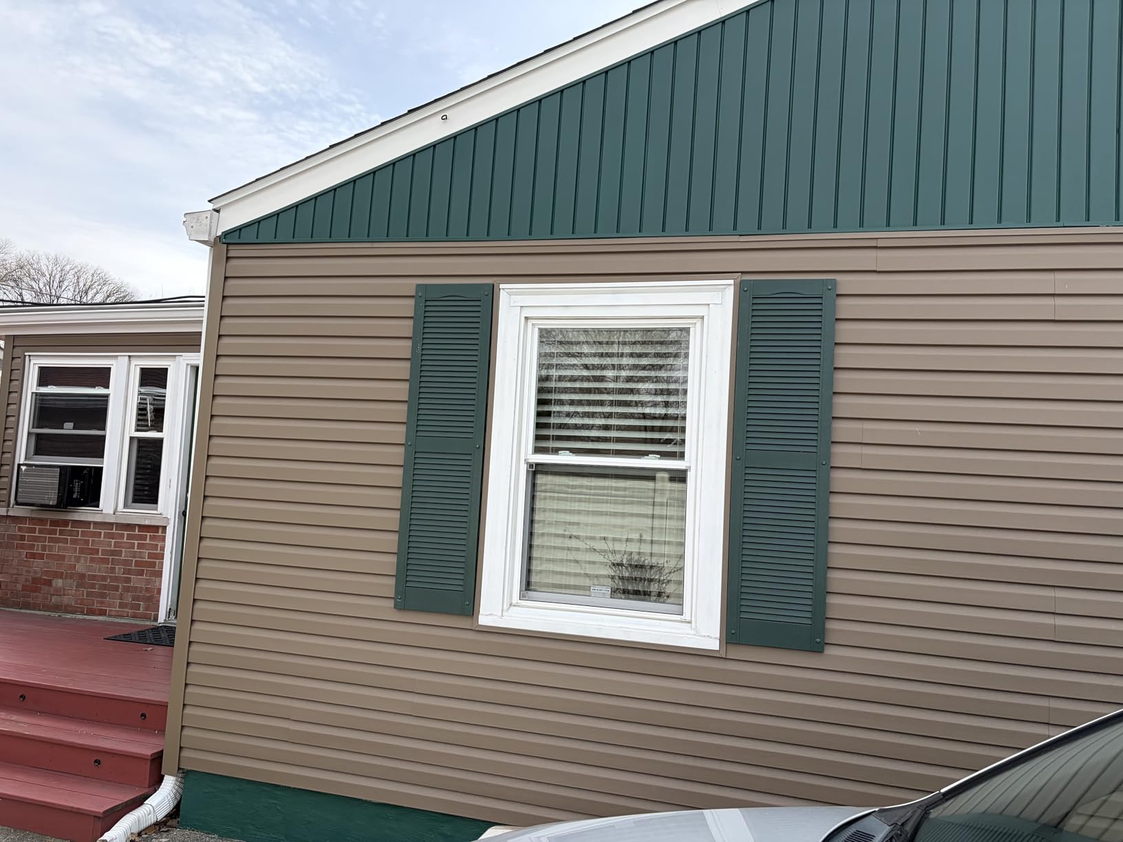 Exterior Solutions Standard Louver Exterior Vinyl Window Shutters, White (Pair), 15 Inch x 35 Inch customer photo 2